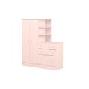 Ver imagem 4 de Guarda Roupa Infantil com Comoda Doce Sonho Rosa Acetinado - Qmovi Rosa Acetinado