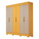 Ver imagem 3 de Guarda Roupa Casal 6 Portas 2 Gavetas Lisianto Espresso Móveis