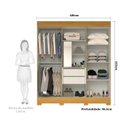 Ver imagem 4 de Guarda Roupa Casal 6 Portas 2 Gavetas Lisianto Espresso Móveis