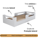 Ver mais imagens de Cama Infantil para Quarto de Criança Solteiro Baixa em Mdf com Colchão
