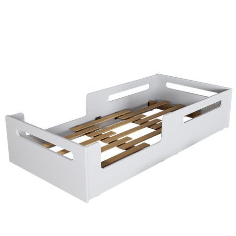 Cama Infantil para Quarto de Criança Solteiro Baixa em Mdf com Colchão