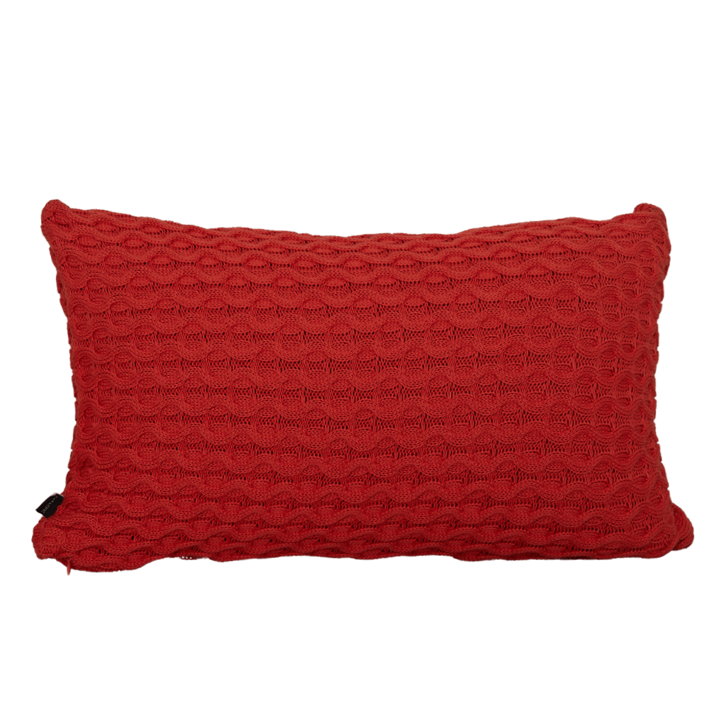 Almofada em Tricot Coral Entrelace Retangular:Completa