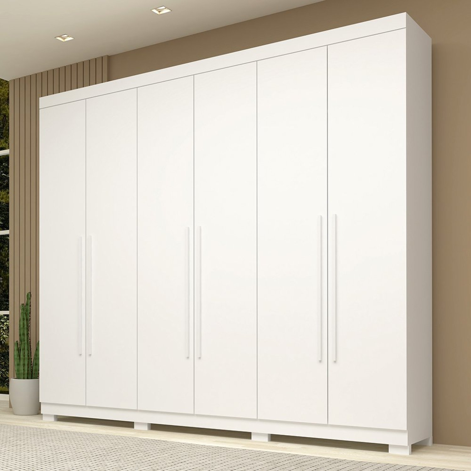 Guarda Roupa Casal 243,90cm 6 Portas 100% Mdf Buganvílea Espresso Móveis - 1