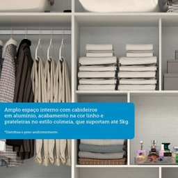 Guarda Roupa Casal 243,90cm 6 Portas 100% Mdf Buganvílea Espresso Móveis - 6