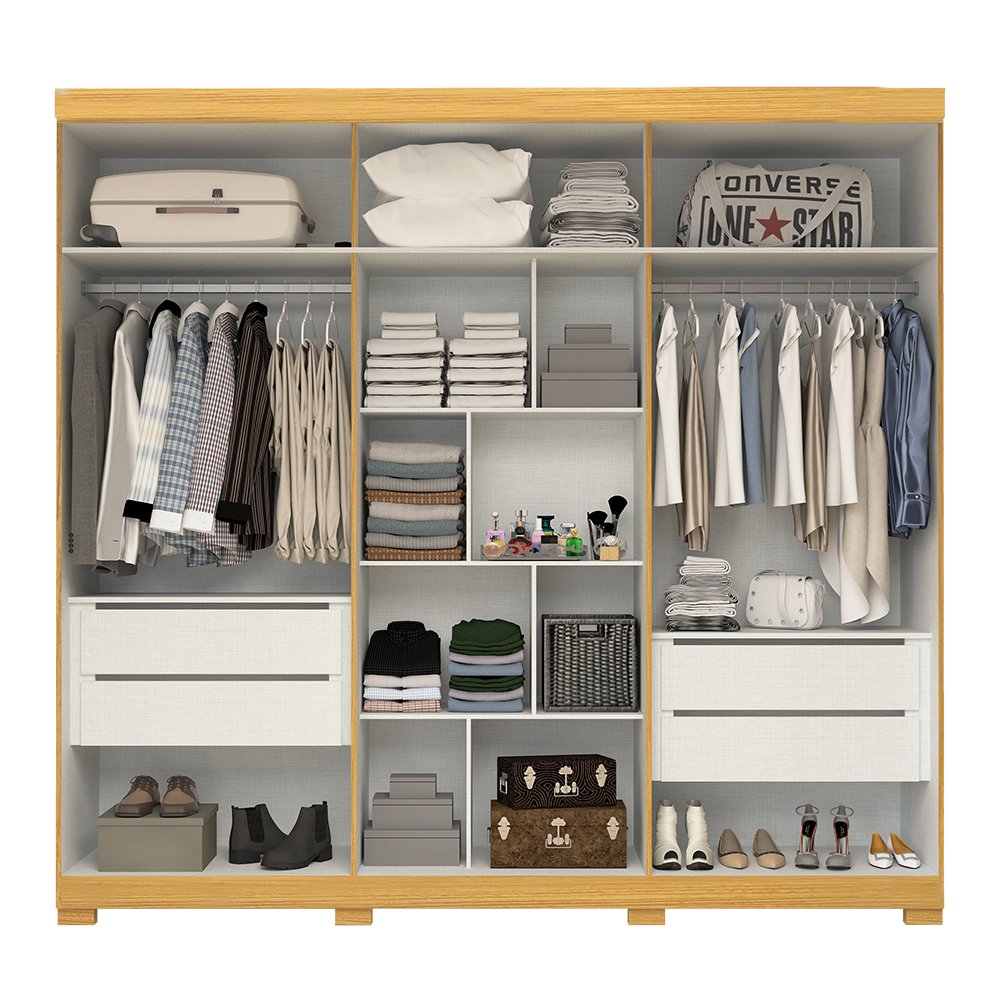 Guarda Roupa Casal 243,90cm 6 Portas 100% Mdf Buganvílea Espresso Móveis - 3