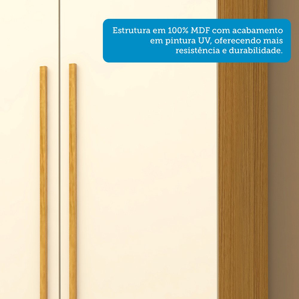 Guarda Roupa Casal 243,90cm 6 Portas 100% Mdf Buganvílea Espresso Móveis - 5