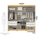 Ver imagem 4 de Guarda Roupa Casal 243,90cm 6 Portas 100% Mdf Buganvílea Espresso Móveis