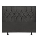 Ver imagem 2 de Cabeceira Estofada Istambul Capitonê 160cm Queen Size Box Quarto Suede Cinza Escuro Grafite - Ahazzo