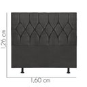 Ver imagem 3 de Cabeceira Estofada Istambul Capitonê 160cm Queen Size Box Quarto Suede Cinza Escuro Grafite - Ahazzo