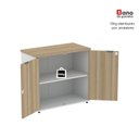 Ver mais imagens de Armário Baixo para Escritório com 2 Portas P25 Branco/Noce Marromle