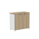 Ver imagem 1 de Armário Baixo para Escritório com 2 Portas P25 Branco/Noce Marromle