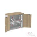 Ver imagem 7 de Armário Baixo para Escritório com 2 Portas P25 Branco/Noce Marromle
