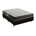 Ver imagem 1 de Cama Box Casal Colchão Mola Ensacada Acolchões + Box Sintético 68x138x188:Preto