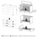 Ver imagem 4 de Quarto de Bebê com Berço Americano 3 em 1 e Cômoda 6 Gavetas Multimóveis MP4870 Branco