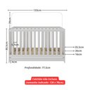 Ver mais imagens de Quarto de Bebê com Berço Americano 3 em 1 e Cômoda 6 Gavetas Multimóveis MP4870 Branco