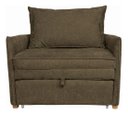 Ver imagem 3 de Poltrona-Cama Monica Retratil Macia Quarto Visita Sala Suede:Cappuccino/Suede