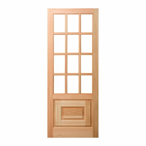 Folha de Porta Maciça em Eucalipto acabamento Natural 210x80cm PM11 Oriental Cruzeiro Portas