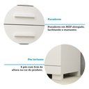 Ver imagem 7 de Cômoda 1 Porta 5 Gavetas 100% MDF Miosótis 120cm Espresso Móveis Branco