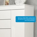 Ver imagem 5 de Cômoda 1 Porta 5 Gavetas 100% MDF Miosótis 120cm Espresso Móveis Branco