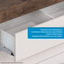 Ver imagem 6 de Cômoda 1 Porta 5 Gavetas 100% MDF Miosótis 120cm Espresso Móveis Branco