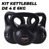 Kit 2 Pesos Kettlebell para Treino Funcional 4kg e 6kg - 5