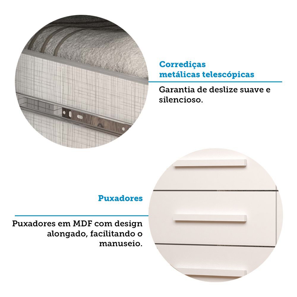 Cômoda 8 Gavetas 100% MDF Lantana Espresso Móveis - 5