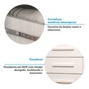 Ver imagem 6 de Cômoda 8 Gavetas 100% MDF Lantana 112cm Espresso Móveis Branco