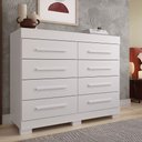 Ver imagem 1 de Cômoda 8 Gavetas 100% MDF Lantana 112cm Espresso Móveis Branco