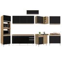 Ver imagem 6 de Armário de Cozinha Modulada de Canto 8 Peças CP07 Balcão Castanho/Preto - Lumil Lumil Móveis