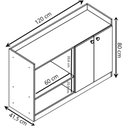 Ver imagem 4 de Balcão para Forno e Microondas 2 Portas B06 Linha B's Emovell