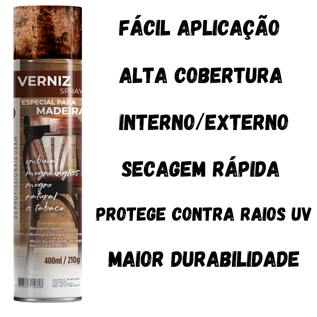 Spray Verniz Etaniz 400ml Imbuia - 7