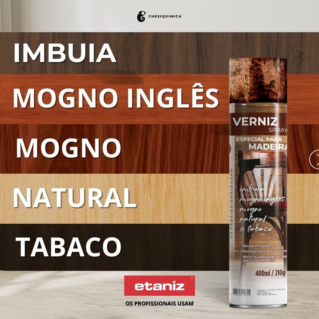 Spray Verniz Etaniz 400ml Imbuia - 3