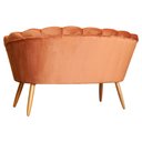 Ver imagem 3 de Sofá Pétala 2 lugares Veludo Terra Cota Visalar Móveis