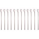 Ver imagem 1 de Conjunto 12 Colheres Bailarinas para Mexer Sucos Coquetéis Inox Bares Restaurantes Pubs