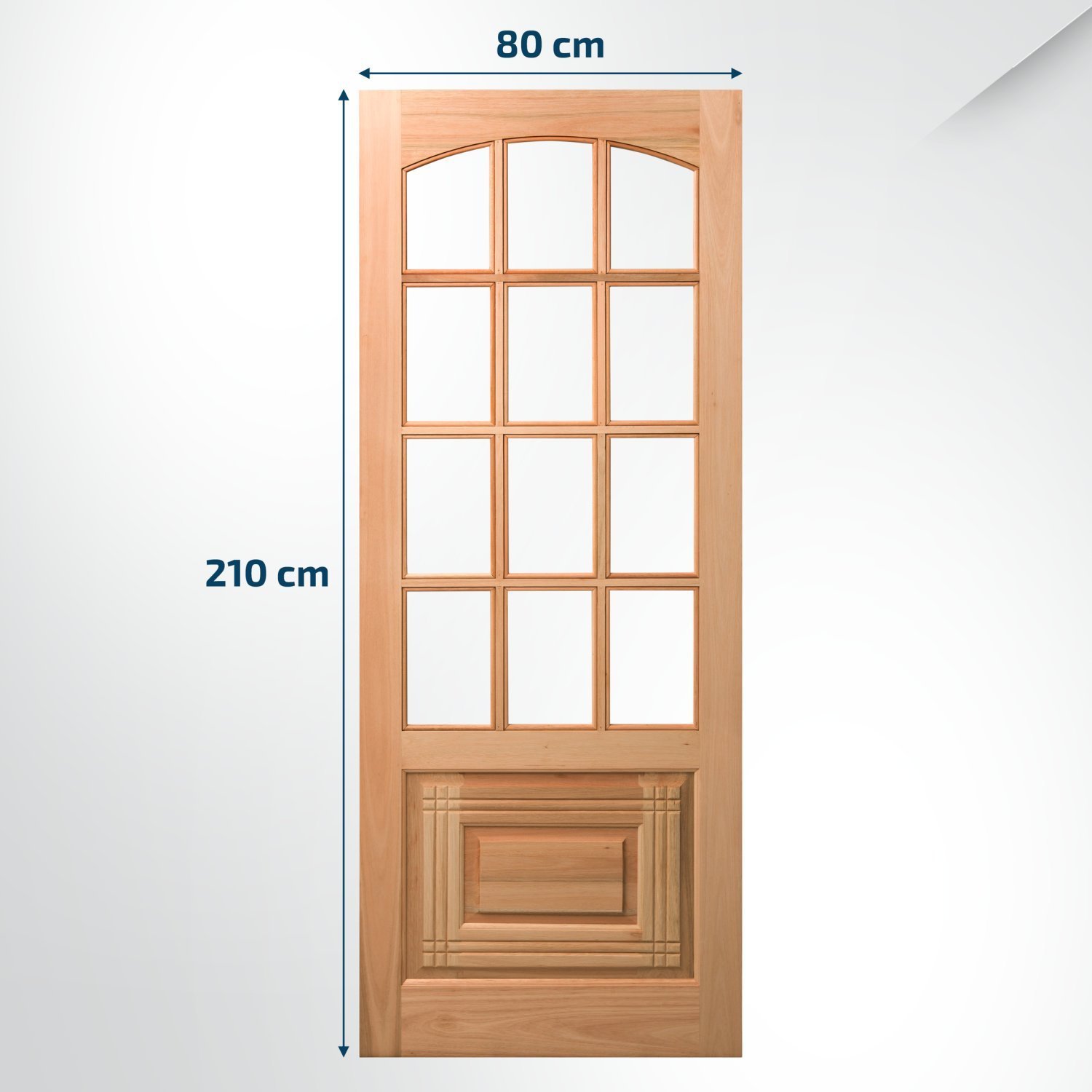 Folha de Porta Maciça 210x80cm Eucalipto PM12 Nipônica Cruzeiro Portas - 2