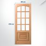 Folha de Porta Maciça 210x80cm Eucalipto Pm12 Nipônica Cruzeiro Portas - 2