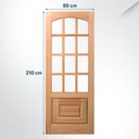 Ver imagem 3 de Folha de Porta Maciça em Eucalipto Acabamento Natural 210x80cm PM12 Nipônica Cruzeiro Portas Marrom