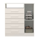 Ver imagem 3 de Cômoda 95cm 1 Porta 5 Gavetas 100% MDF Nemésia Espresso Móveis