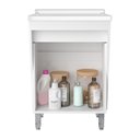 Ver imagem 5 de Tanque de Lavar Roupas 40 litros com Gabinete 2 Portas Multimóveis CR10063 Branco