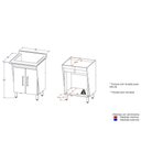 Ver imagem 4 de Tanque de Lavar Roupas 40 litros com Gabinete 2 Portas Multimóveis CR10063 Branco