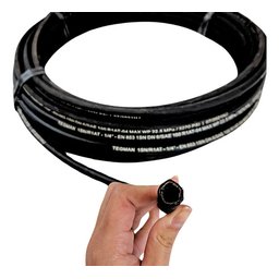 Mangueira Hidráulica 1/4 R1 de 1 Trama de Aço 50 Metros - 3