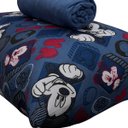 Ver imagem 3 de Jogo de Cama Portallar Solteiro Malha 100% Algodão Disney Mickey Simpático 2 Pçs Azul