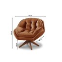 Ver imagem 4 de Poltrona Decorativa Flórida Com Base Giratória Suede - Terracota