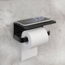 Ver imagem 2 de Porta Papel Higiênico Stander com Suporte para Celular Preto