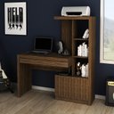 Ver imagem 3 de Mesa Armário e Estante Home Office Me4143 Nogal - Tecnomobili