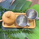 Ver imagem 3 de Kit 4 Xícaras Café Expresso Parede Dupla Aço Inox 80ml