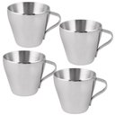 Ver imagem 1 de Kit 4 Xícaras Café Expresso Parede Dupla Aço Inox 80ml