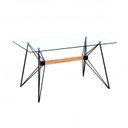 Ver imagem 4 de Conjunto Sala de Jantar Mesa 140x80cm Tampo em Vidro Araçá com 4 Cadeiras Amanda