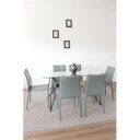 Ver imagem 1 de Conjunto Sala de Jantar Mesa 140x80cm Tampo em Vidro Araçá com 6 Cadeiras Amanda