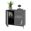 Ver imagem 3 de Balcão Buffet Refresh 2 Portas 1 Prateleira com Vidro Preto - Brv